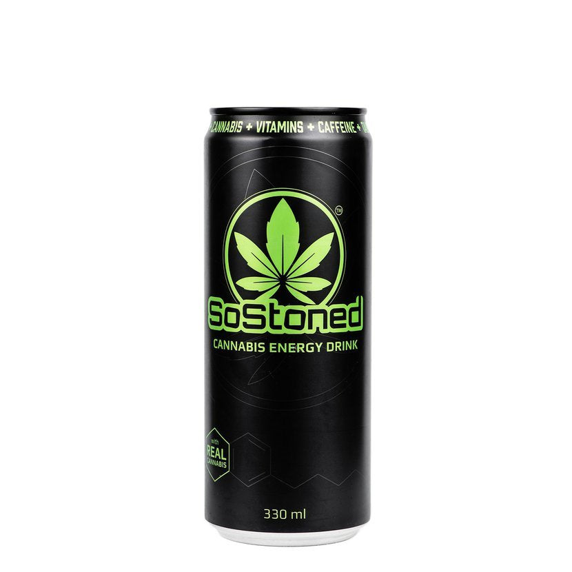 Euphoria SoStoned Cannabis Energy Drink - 330 ml - Caffeina, Taurina, Vitamine, CBD