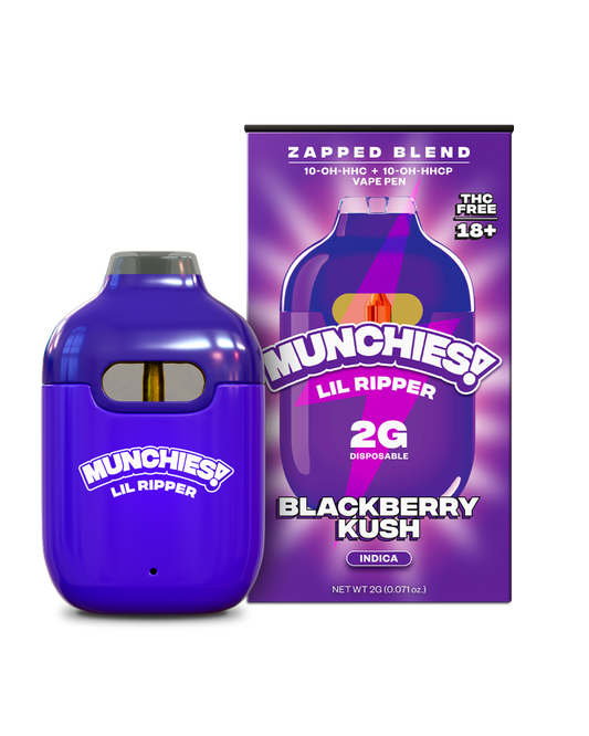NOVITA' DISPONIBILE - VAPE PEN DELTA MUNCHIES "Blackberry Kush" 10-OH-HHC + 10-OH-HHCP 2g - ESCLUSIVA USA